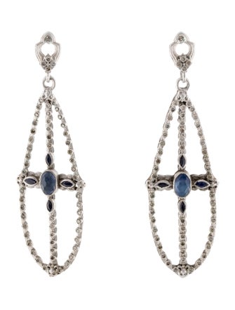 Armenta Sapphire & Quartz Doublet Drop Earrings