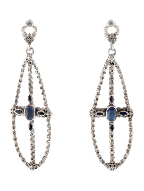 Armenta Sapphire & Quartz Doublet Drop Earrings