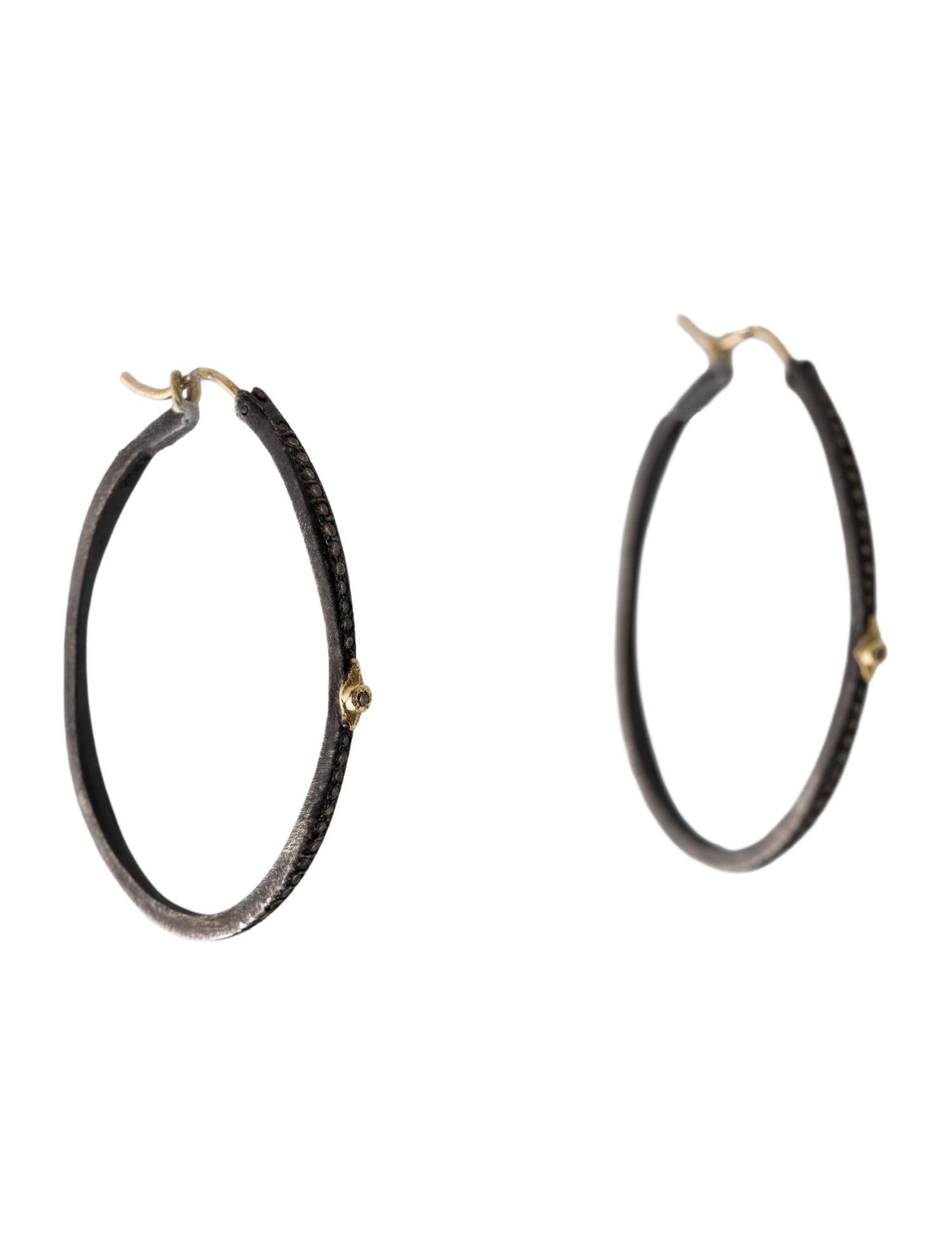 Armenta Diamond Old World Oval Hoop Earrings
