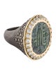 Armenta Diamond Artifact Signet Ring