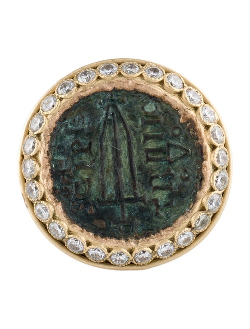 Armenta Diamond Artifact Signet Ring