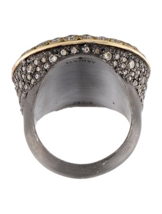 Armenta Diamond Artifact Signet Ring