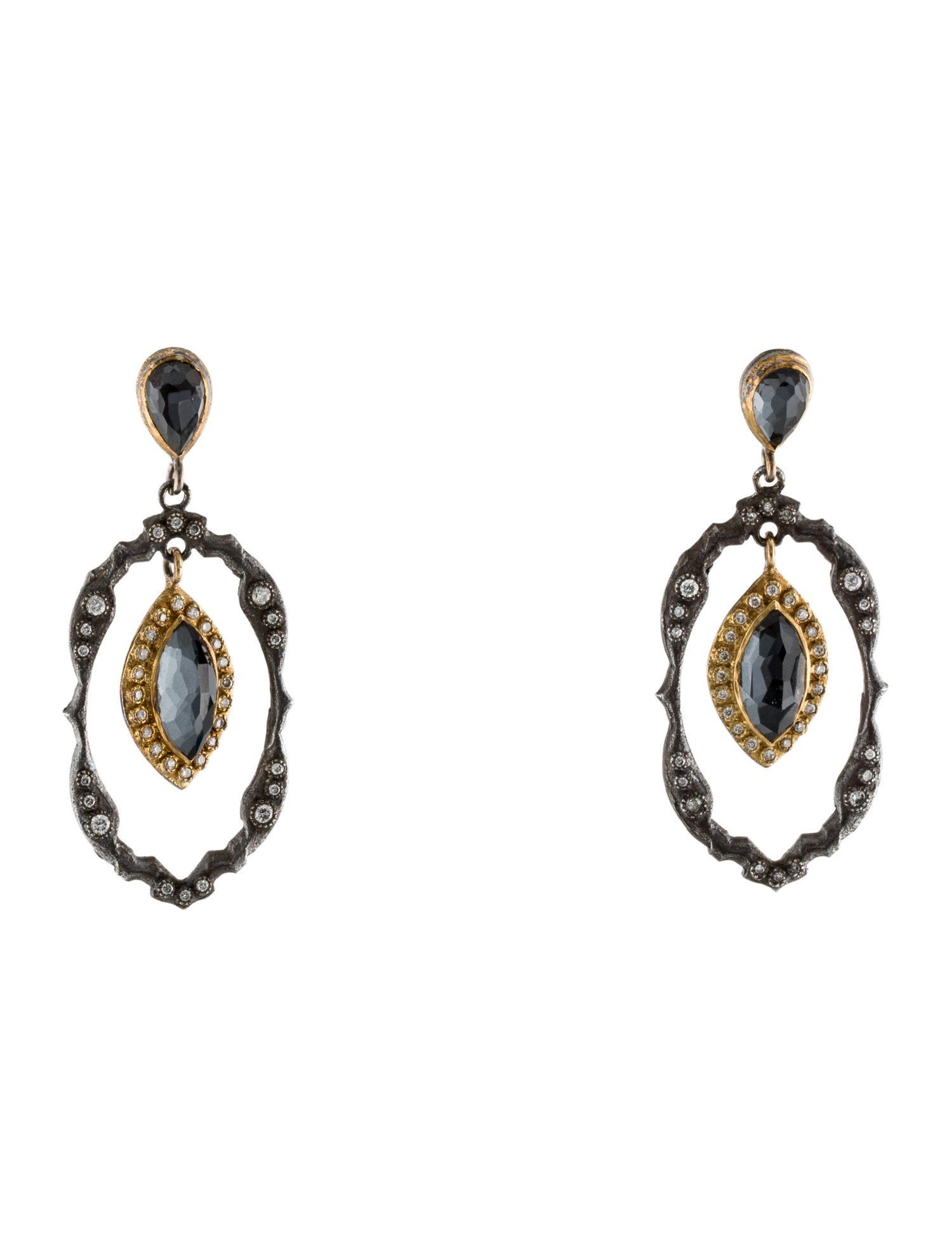 Armenta Quartz Doublet & Diamond Drop Earrings
