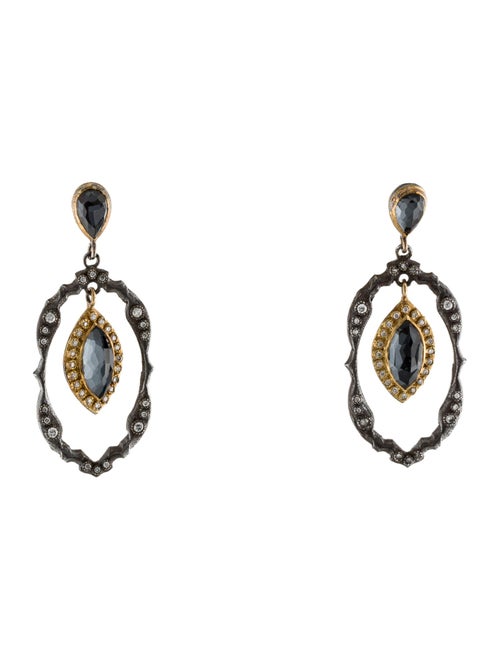 Armenta Quartz Doublet & Diamond Drop Earrings