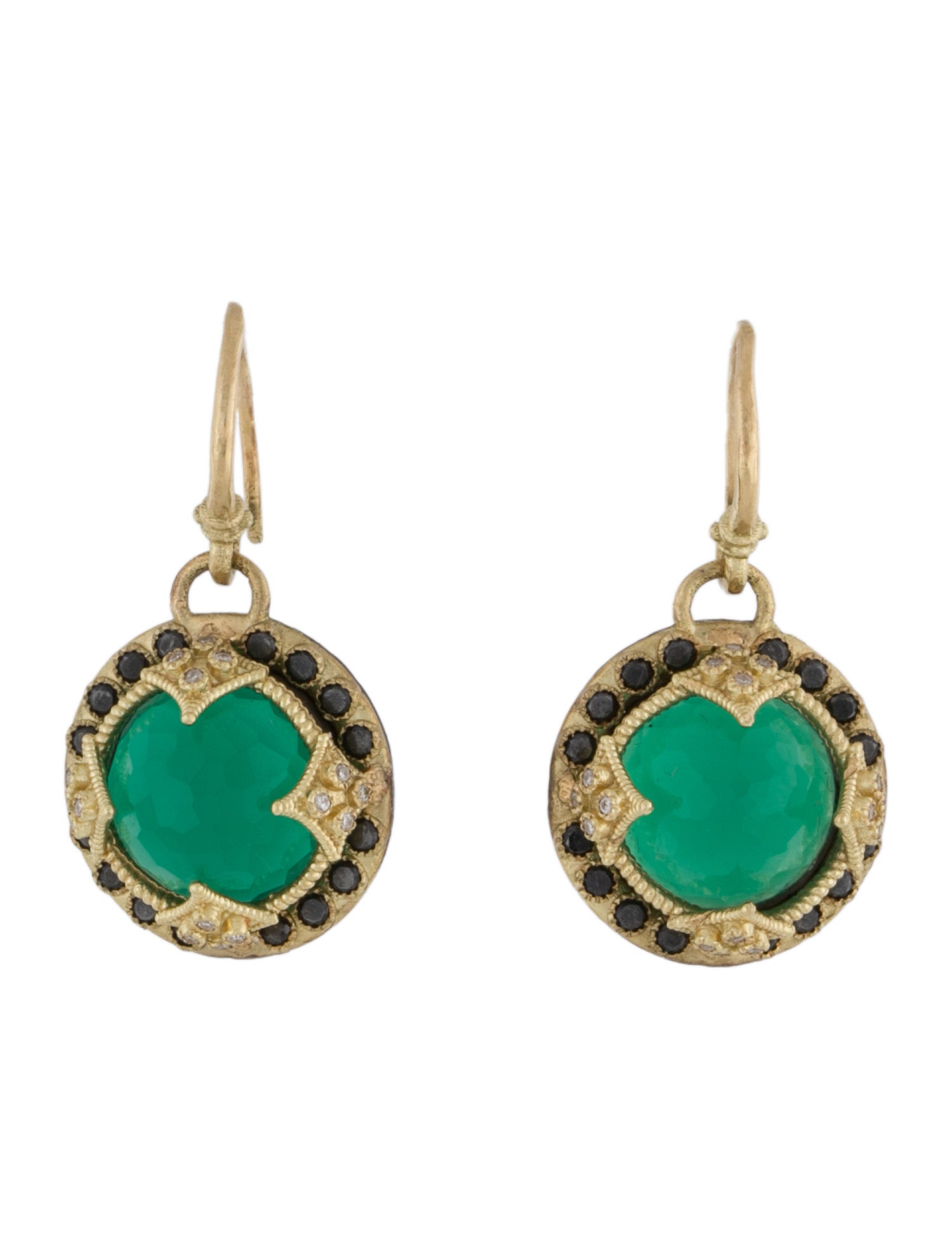 Armenta Dyed Chalcedony & Diamond Drop Earrings