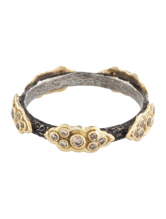Armenta Diamond Old World Sculpted Scroll Stackable Ring