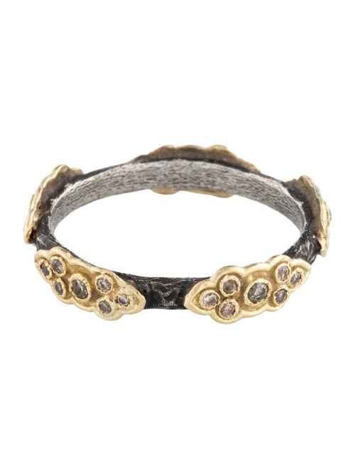 Armenta Diamond Old World Sculpted Scroll Stackable Ring