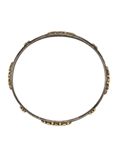 Armenta Diamond & Sapphire Two-Tone Old World Bangle