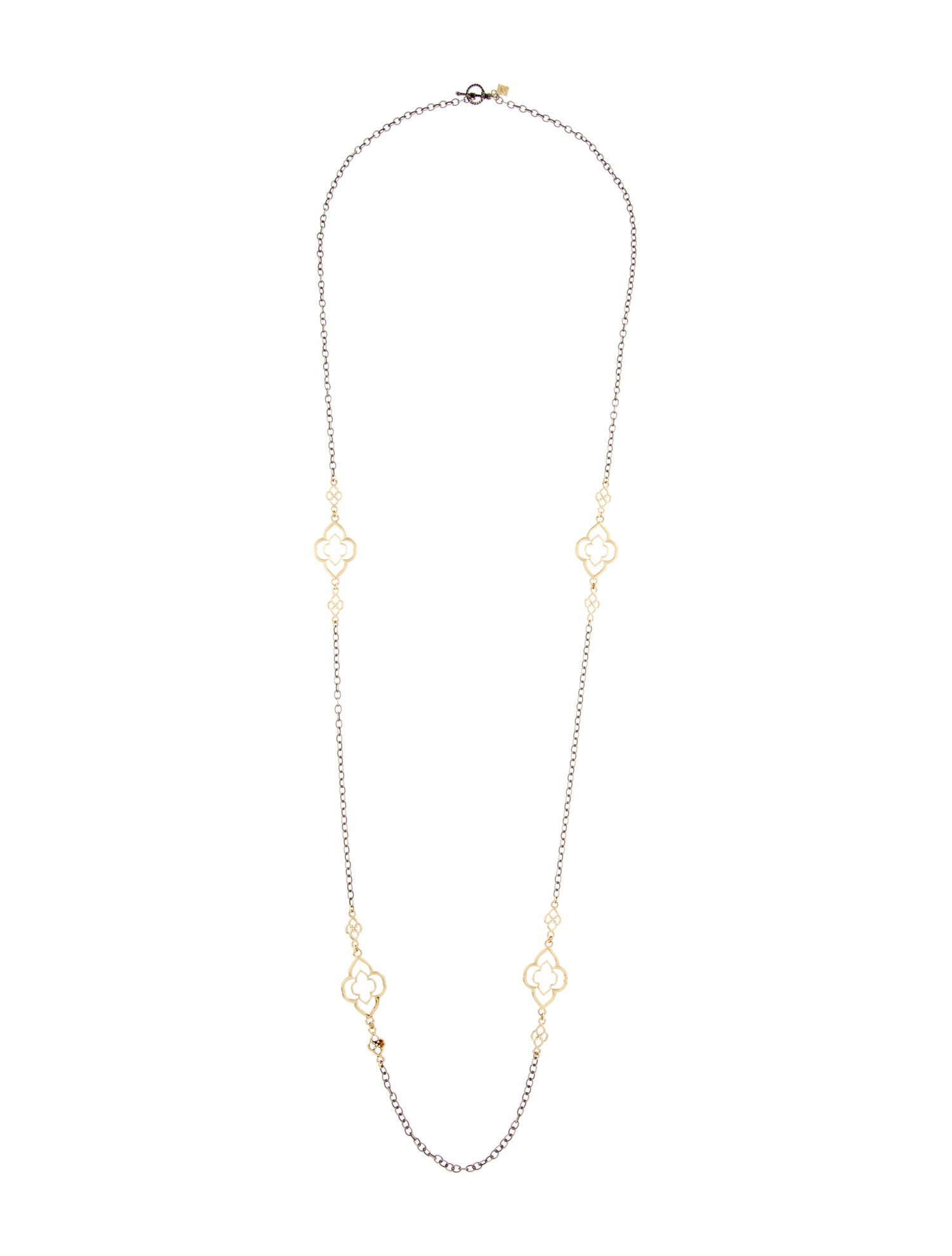 Armenta Two Tone Heraldry Scroll Station Necklace