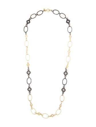 Armenta Diamond Scroll Link Chain Necklace