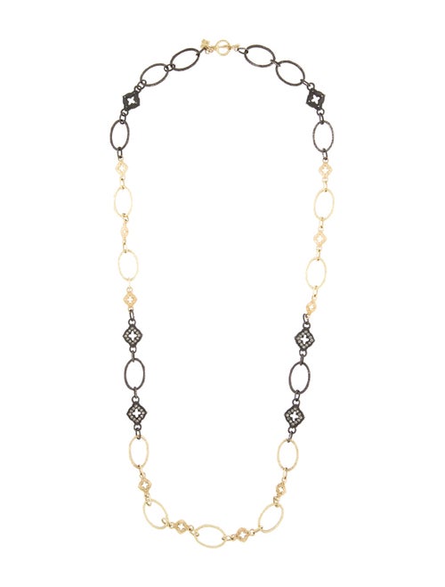 Armenta Diamond Scroll Link Chain Necklace