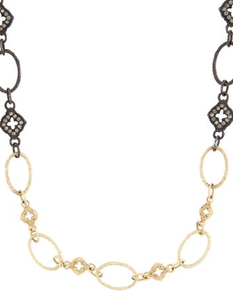 Armenta Diamond Scroll Link Chain Necklace