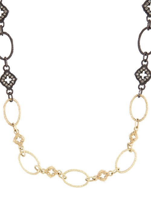 Armenta Diamond Scroll Link Chain Necklace
