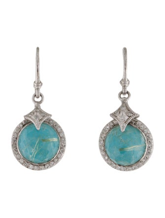 Armenta Rutilated Quartz Doublet & Diamond Old World Drop Earrings