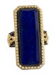 Armenta Quartz Doublet, Sapphire, & Diamond Scroll Cocktail Ring