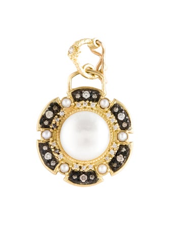 Armenta 18K Pearl & Diamond Old World Enhancer Pendant