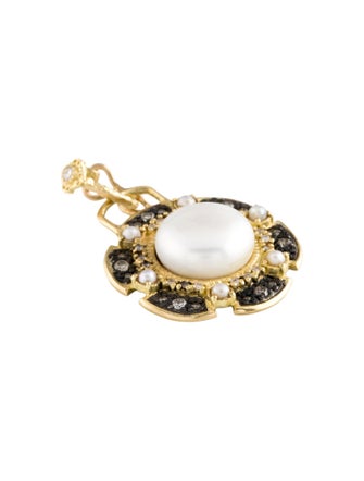 Armenta 18K Pearl & Diamond Old World Enhancer Pendant