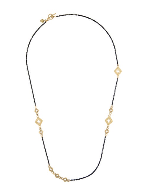 Armenta Diamond Clover Station Necklace
