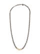 Armenta Two-Tone Circle Link Station Necklace
