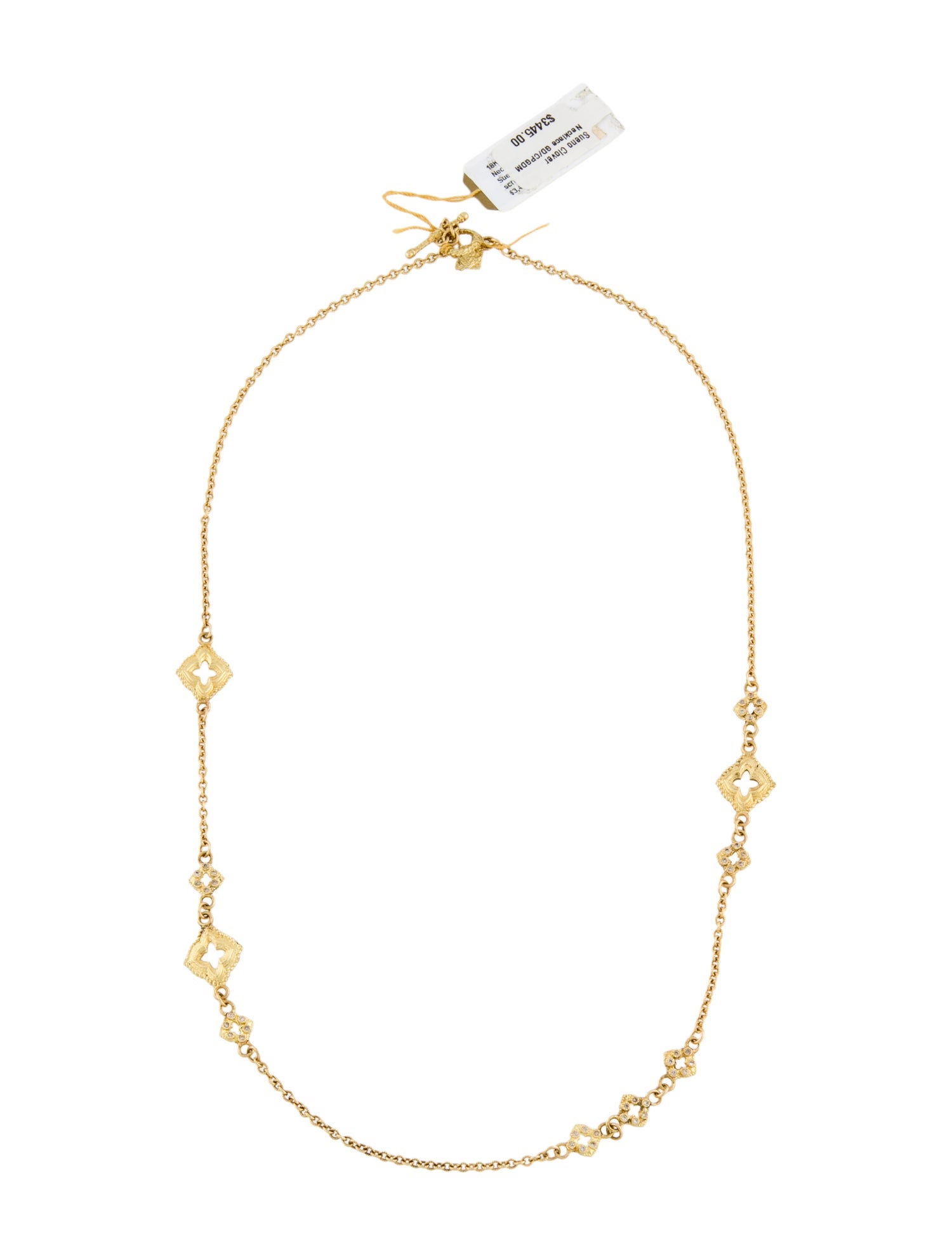 Armenta 18K Diamond Clover Station Necklace