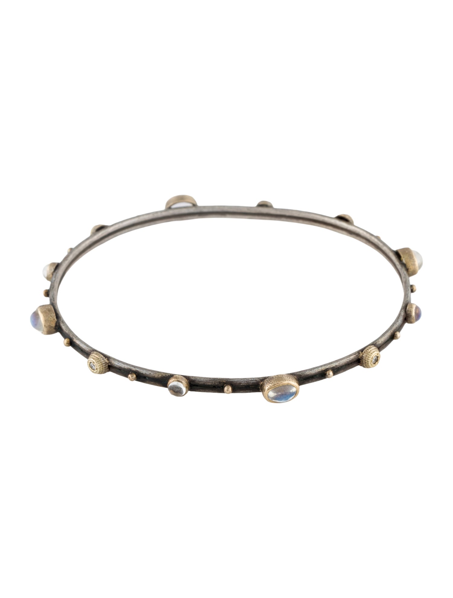 Armenta Diamond & Moonstone Old World Bangle