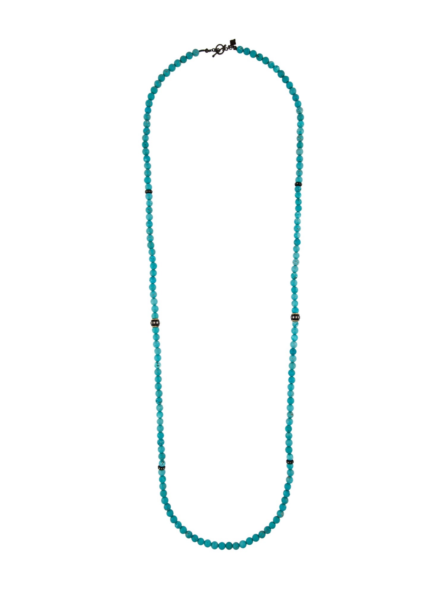 Armenta Dyed Howlite, Dyed Magnesite & Diamond Bead Necklace