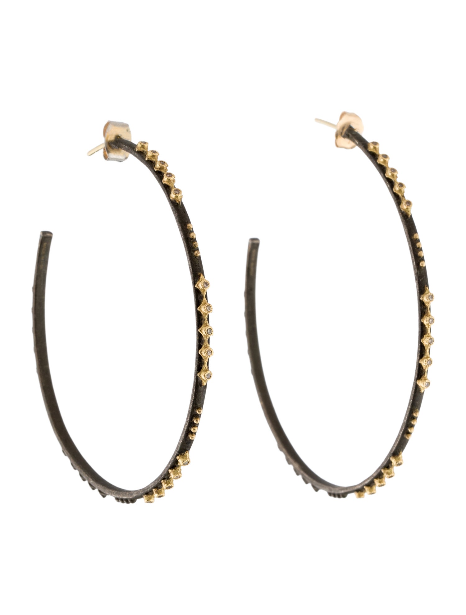 Armenta Diamond Granulation Hoop Earrings