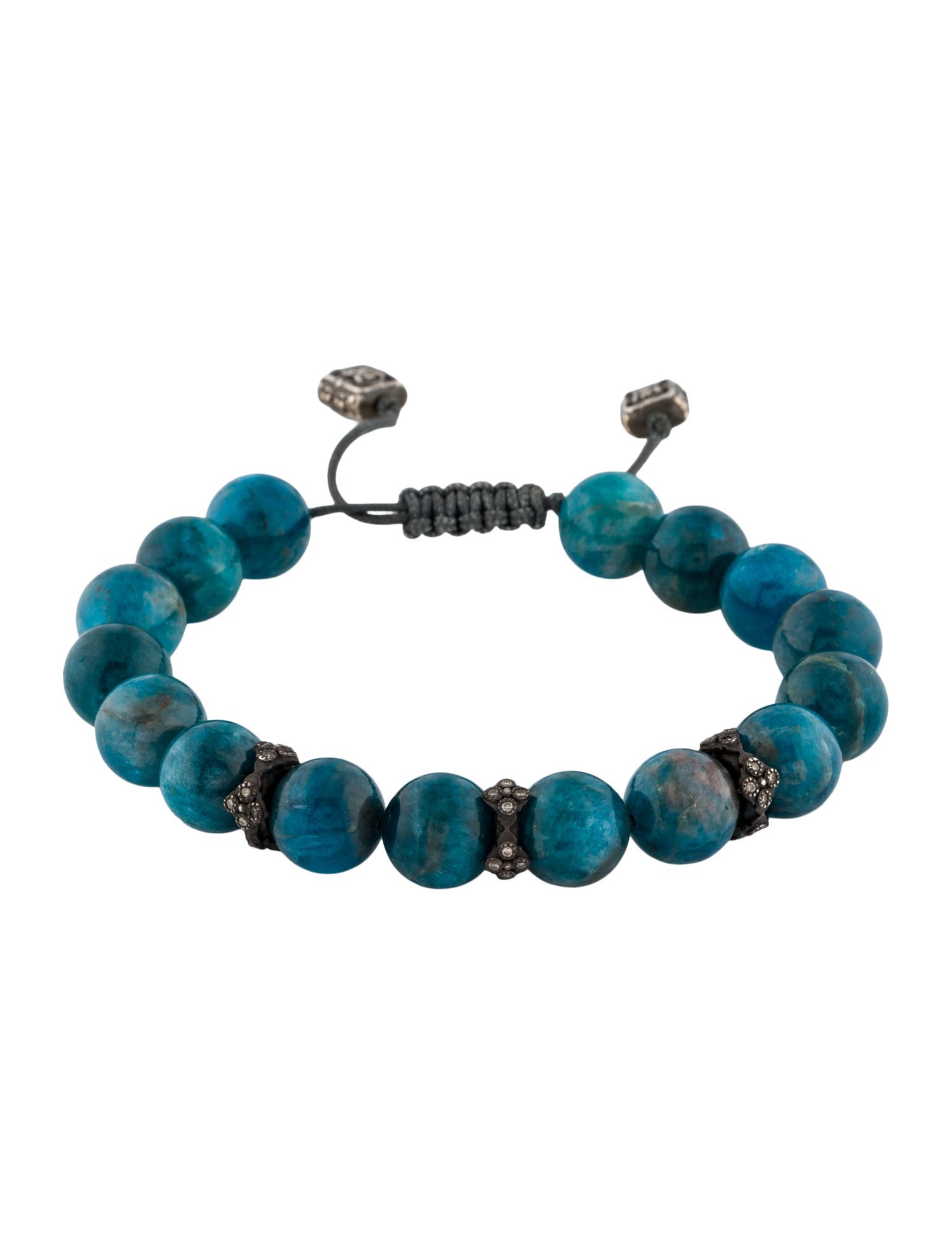 Armenta Apatite & Diamond Bead Bracelet