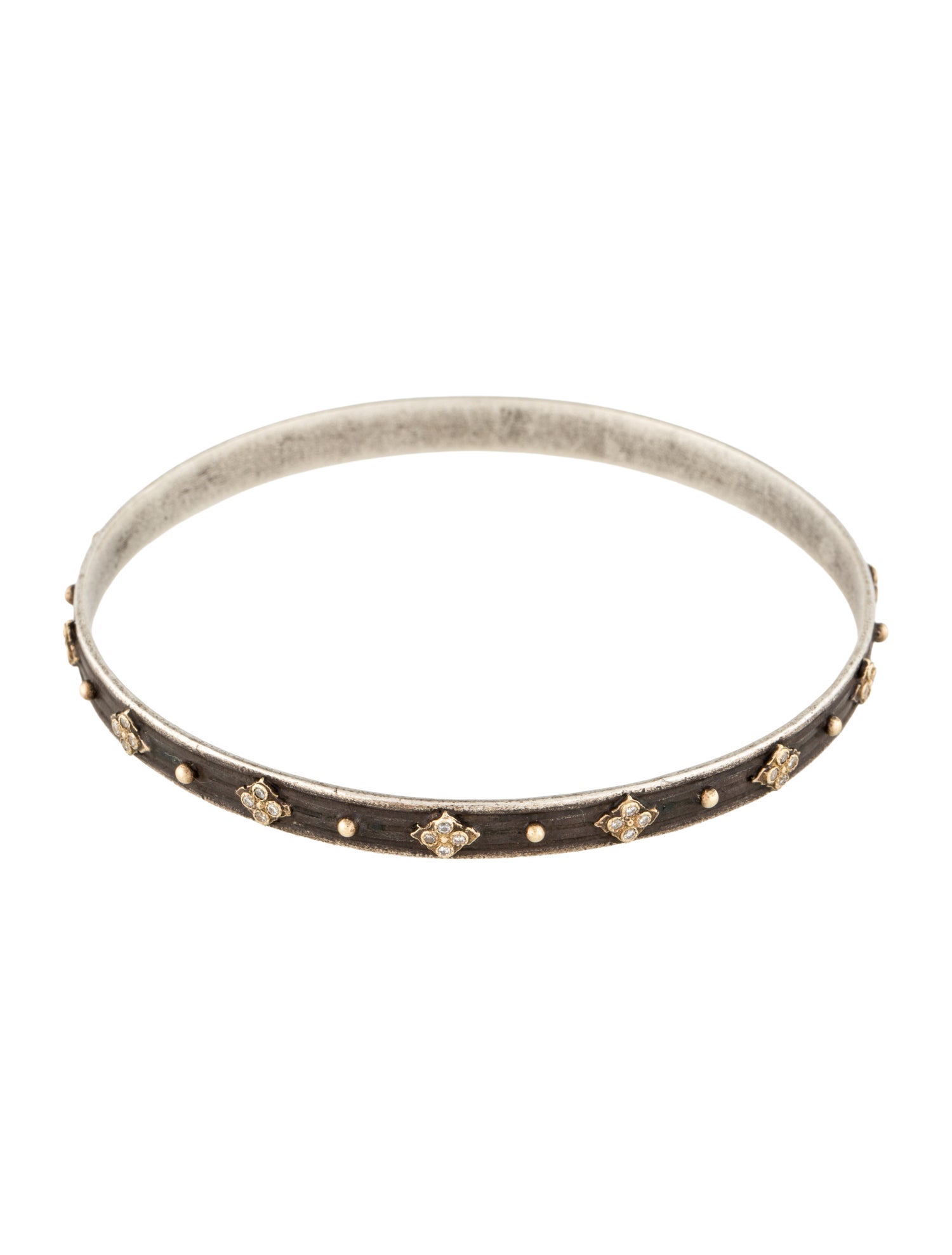 Armenta Two-Tone Diamond Bangle Bracelet