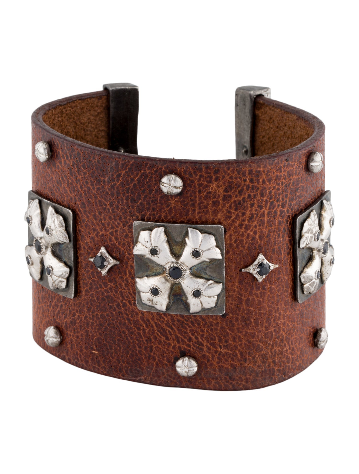 Armenta Leather & Sapphire Romero Wrap Bracelet