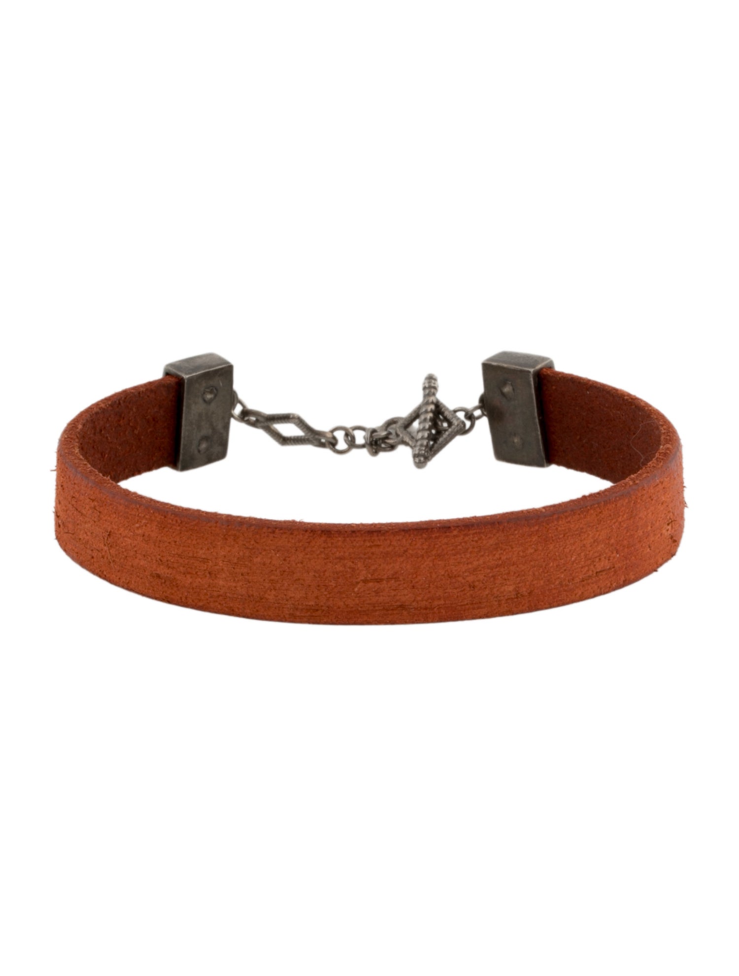 Armenta Two Tone Leather Toggle Bracelet