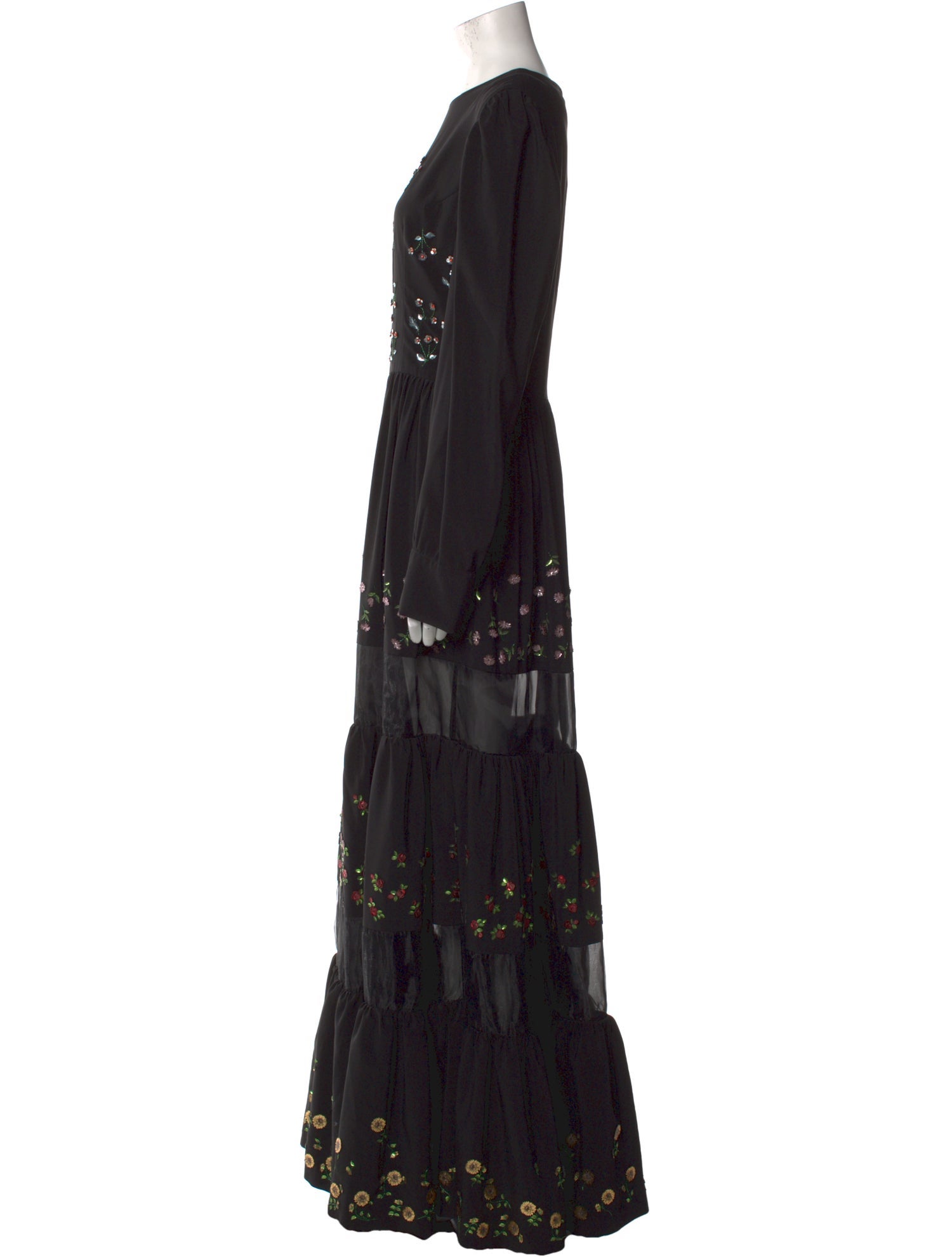 Manish Arora Floral Print Long Dress w/ Tags