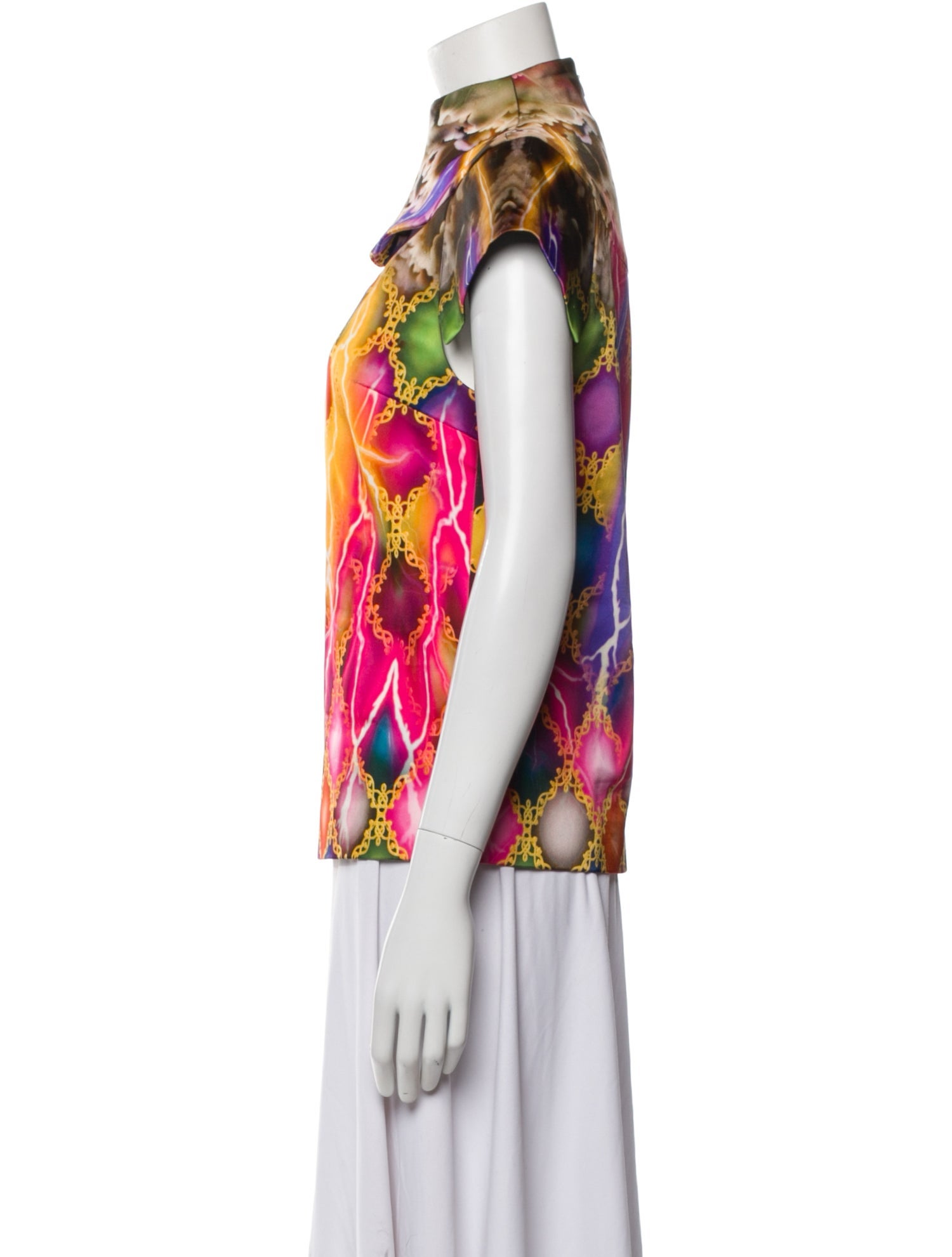 Manish Arora Printed Mock Neck Blouse