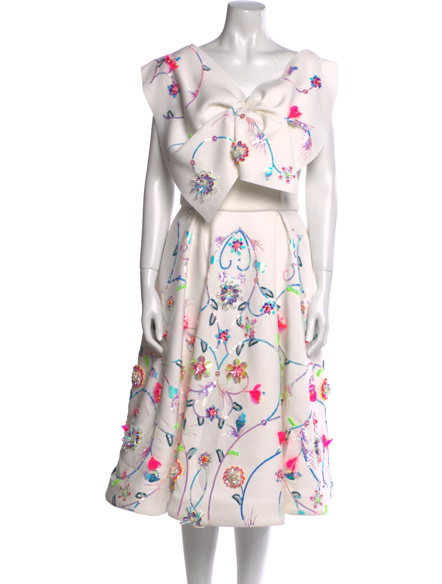 Manish Arora Floral Print Knee-Length Dress w/ Tags