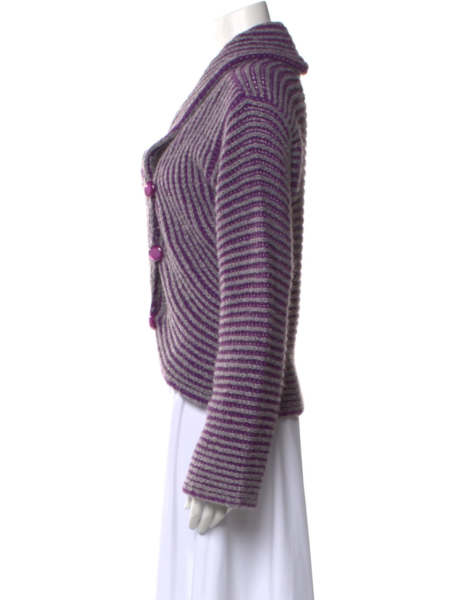 Armani Collezioni Striped Cowl Neck Sweater