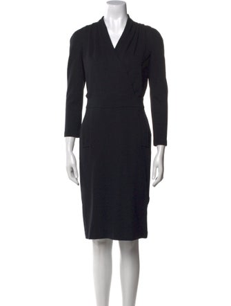 Armani Collezioni V-Neck Knee-Length Dress