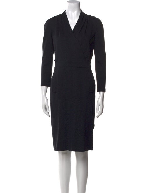 Armani Collezioni V-Neck Knee-Length Dress