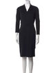 Armani Collezioni V-Neck Knee-Length Dress