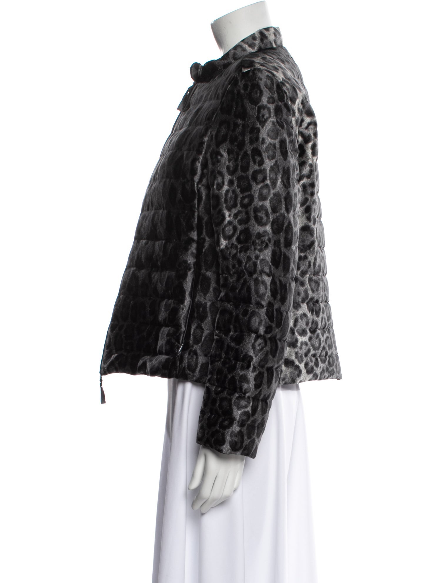 Armani Collezioni Animal Print Down Jacket