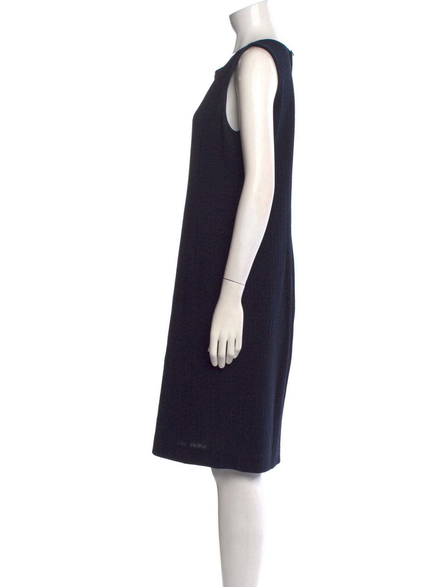 Armani Collezioni Scoop Neck Knee-Length Dress