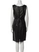 Armani Collezioni Lamb Leather Knee-Length Dress