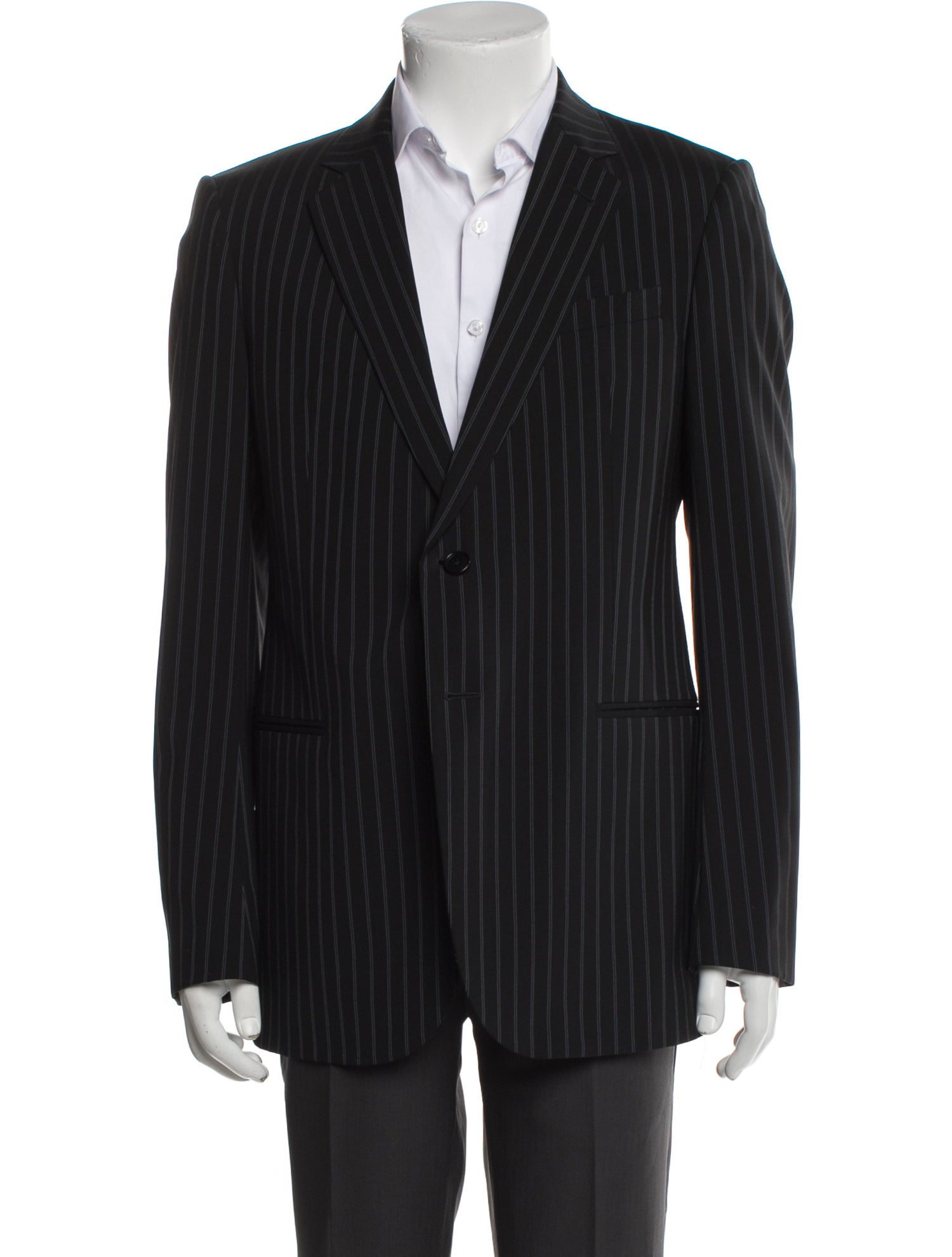 Armani Collezioni Wool Striped Blazer