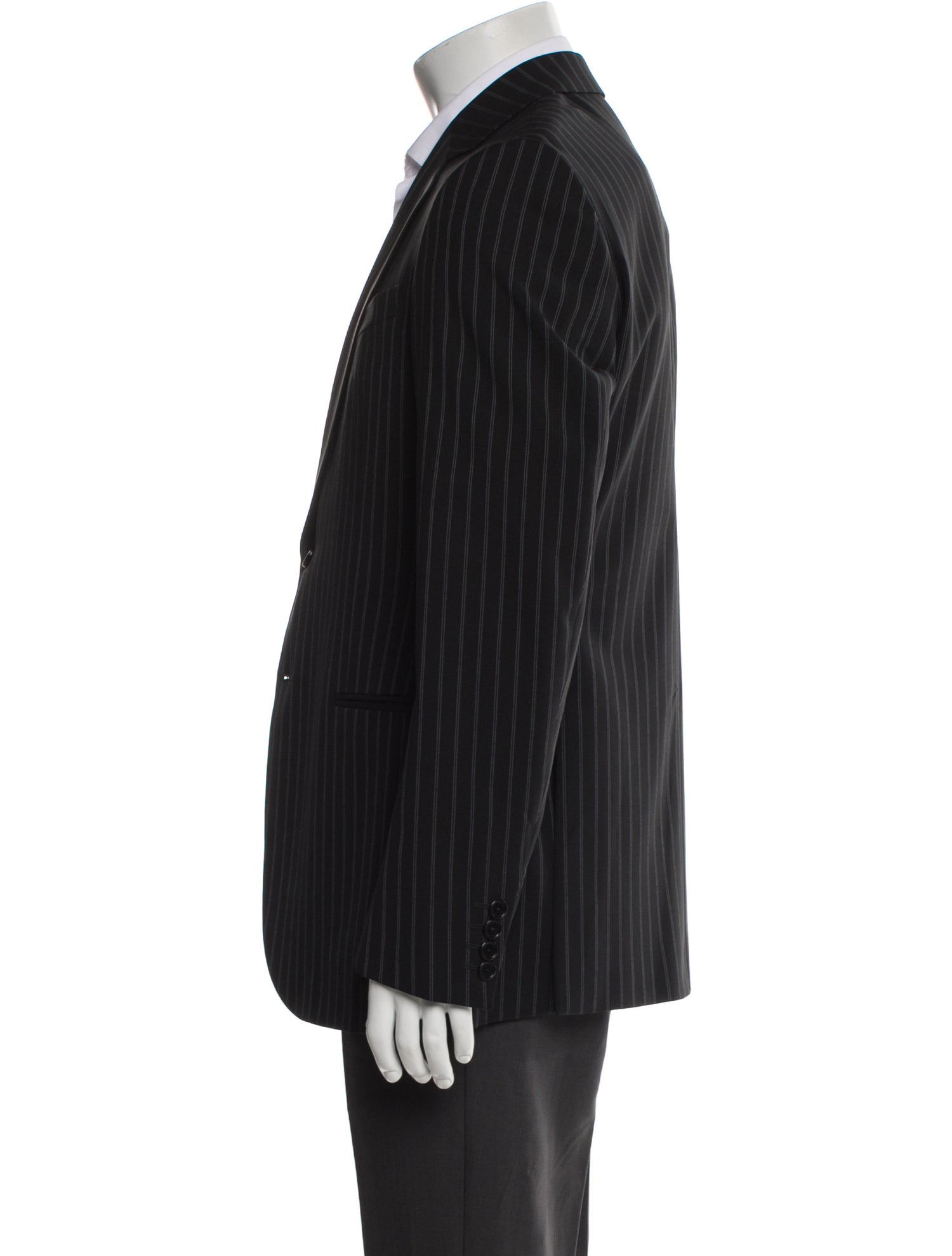 Armani Collezioni Wool Striped Blazer