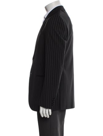 Armani Collezioni Wool Striped Blazer