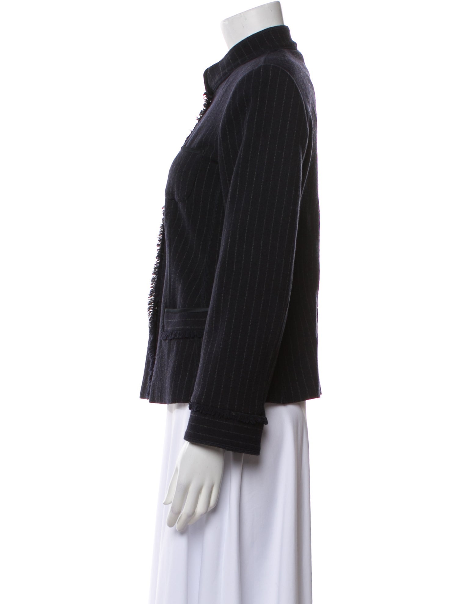 Armani Collezioni Virgin Wool Striped Blazer