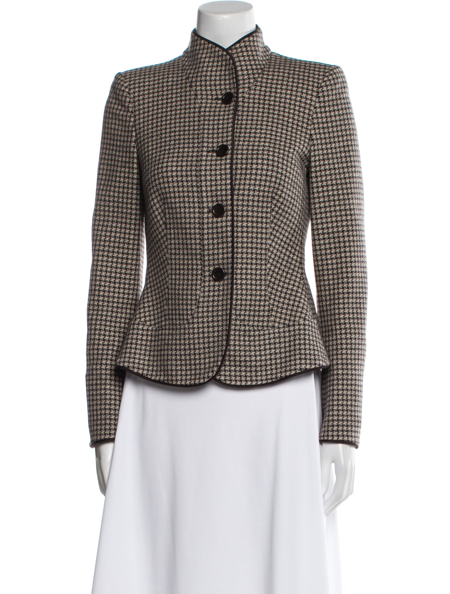 Armani Collezioni Virgin Wool Printed Blazer