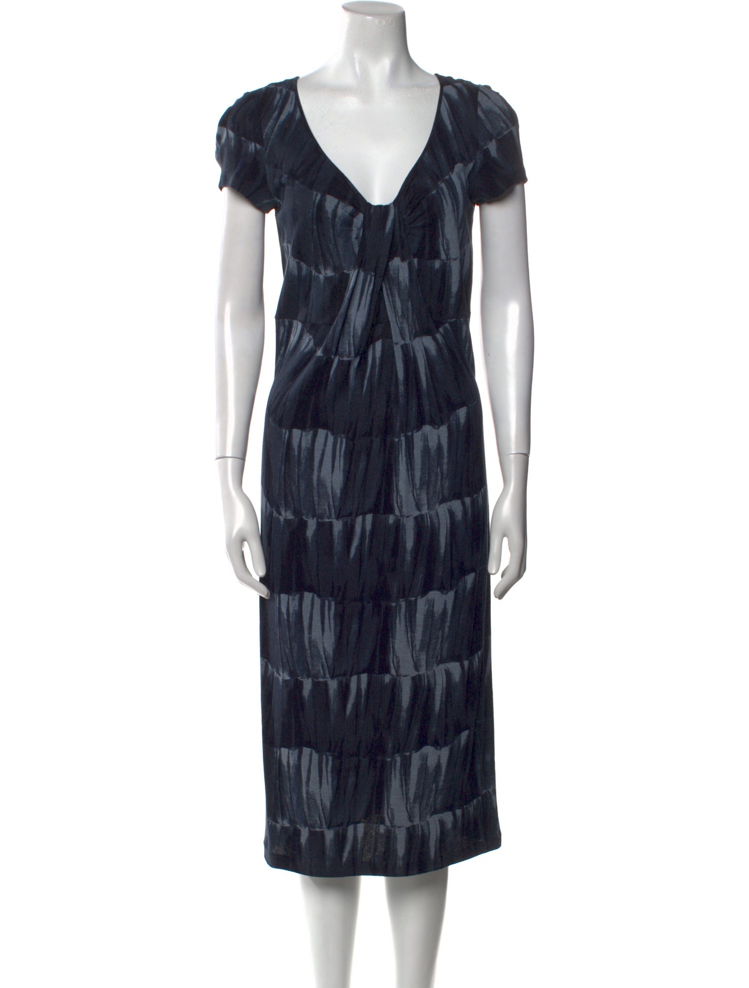 Armani Collezioni Tie-Dye Print Midi Length Dress