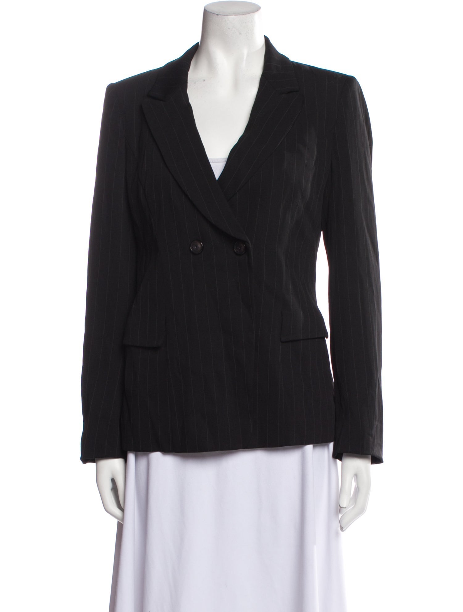 Armani Collezioni Virgin Wool Striped Blazer
