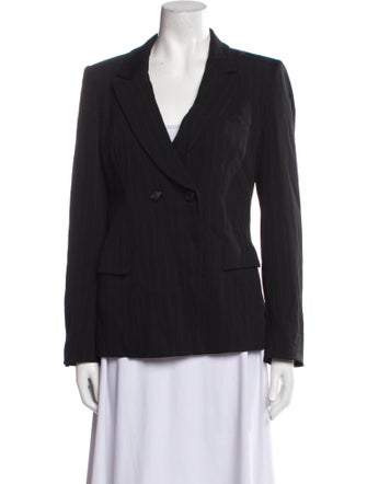 Armani Collezioni Virgin Wool Striped Blazer
