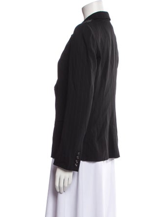 Armani Collezioni Virgin Wool Striped Blazer